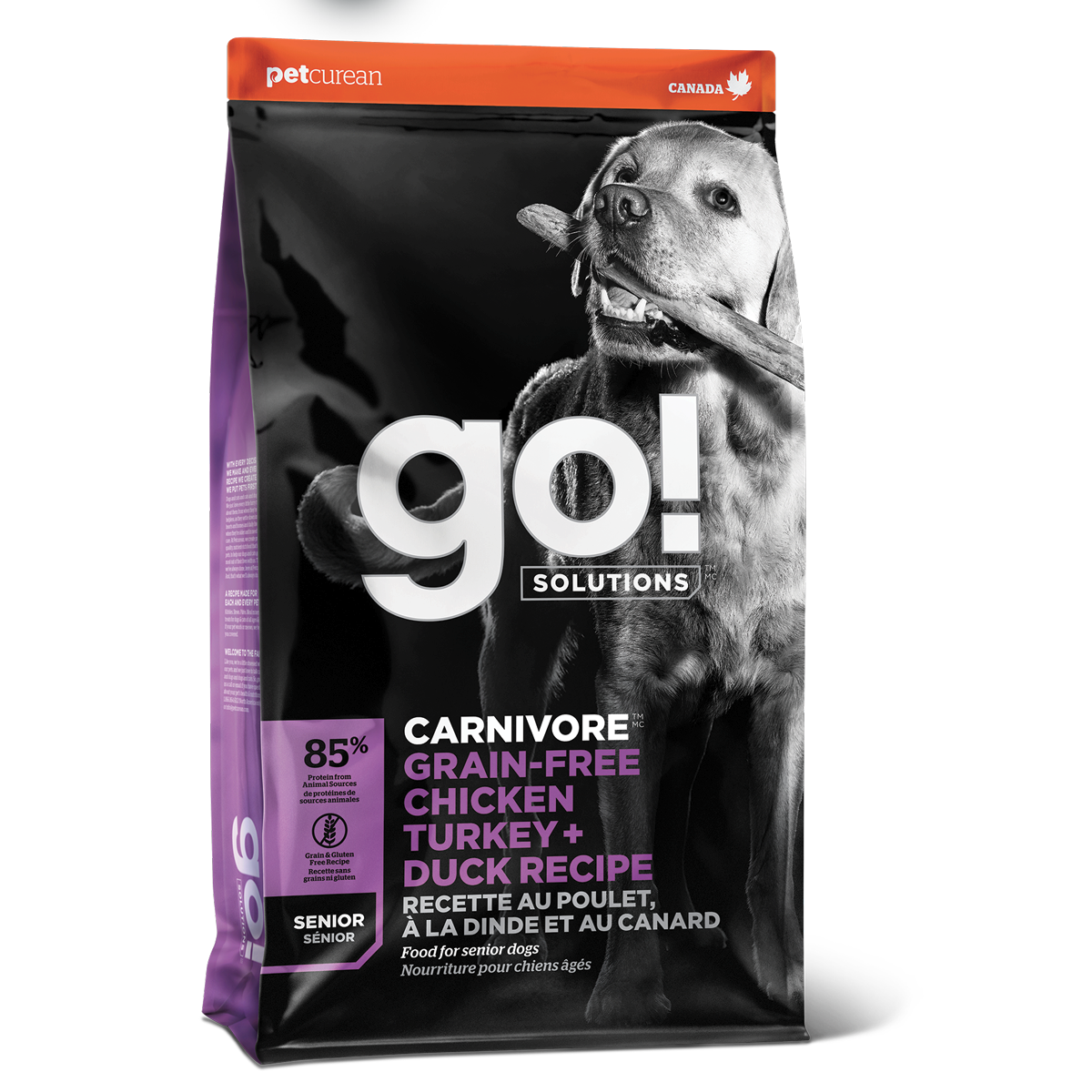 Go! Carnivore Receta De Pollo, Pavo Y Pato Para Perros Senior 1.6Kg