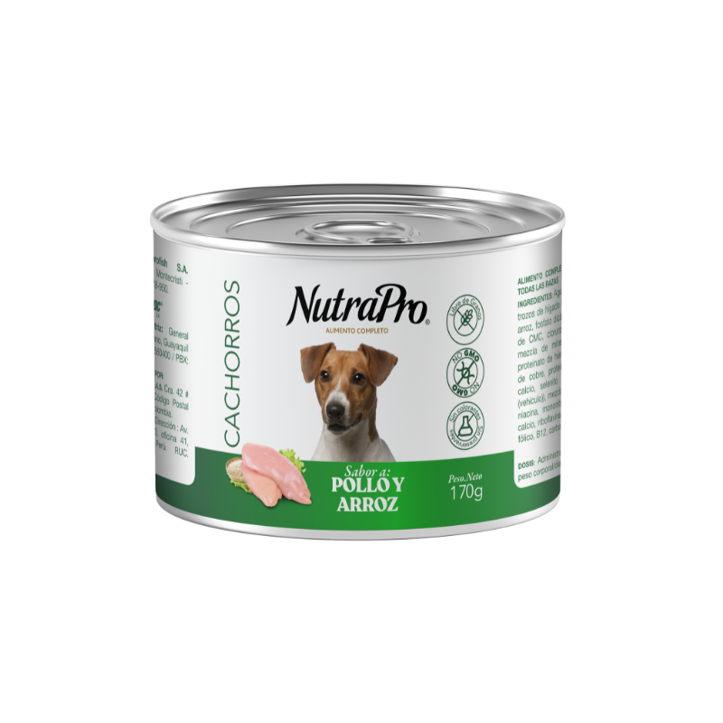 Nutrapro Lata Cachorros Pollo y Arroz 400 g