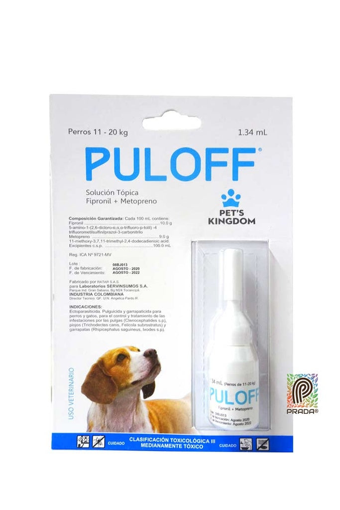 Antiparasitario Puloff Perros 11-20 Kg34 Ml