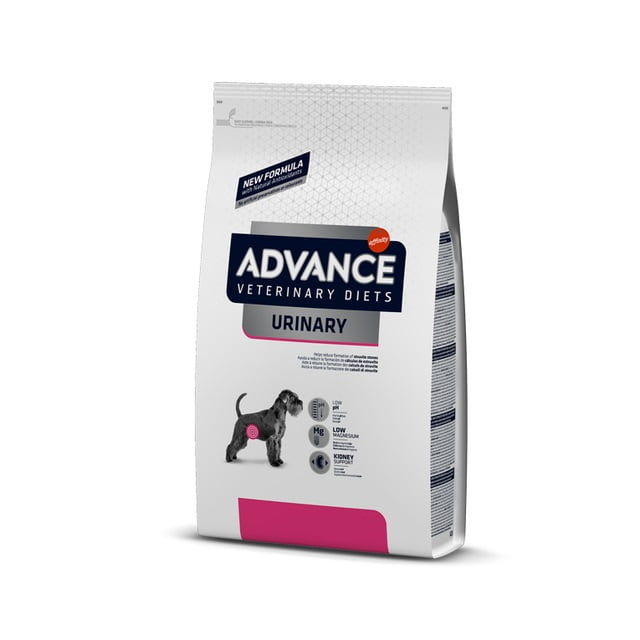 ¿Tu perro tiene tendencia a desarrollar cálculos de estruvita? ADVANCE Urinary Care es un alimento dietético completo, formulado específicamente para perros que sufren de problemas urinarios. Con un nivel moderado de magnesio y propiedades acidificantes de la orina, esta dieta ayuda a reducir la reaparición de cálculos de estruvita y a mantener una salud urinaria óptima.