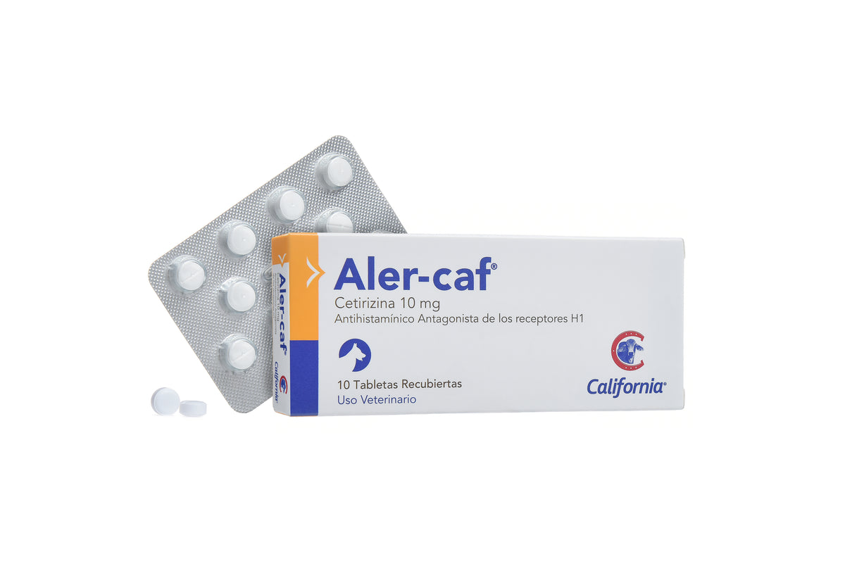 Alercaf 10 mg Antihistamínico para Perros con Alergias Cutáneas