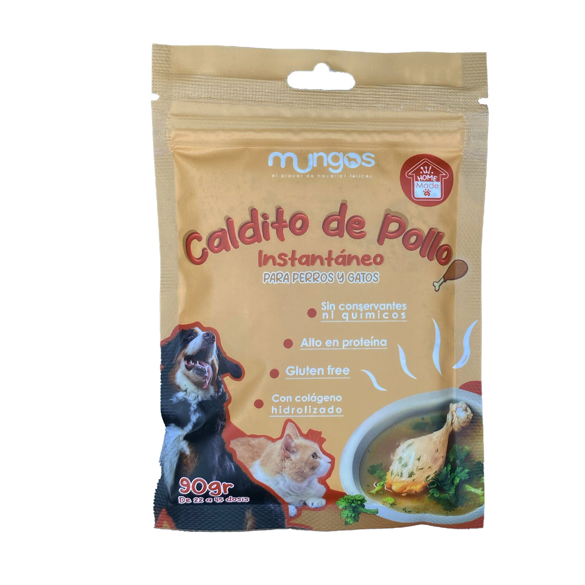 Caldito de Pollo Instantáneo 90g Perros y Gatos