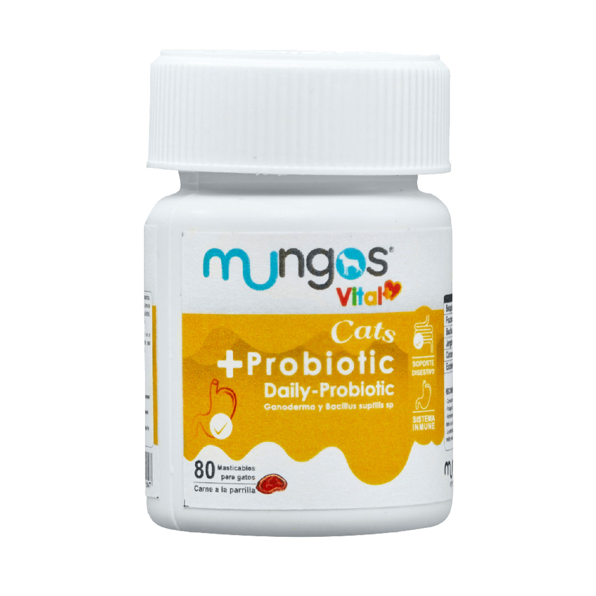 MungosVital Cats + Probiotic 100g Probióticos Para Gatos Salud Intestinal