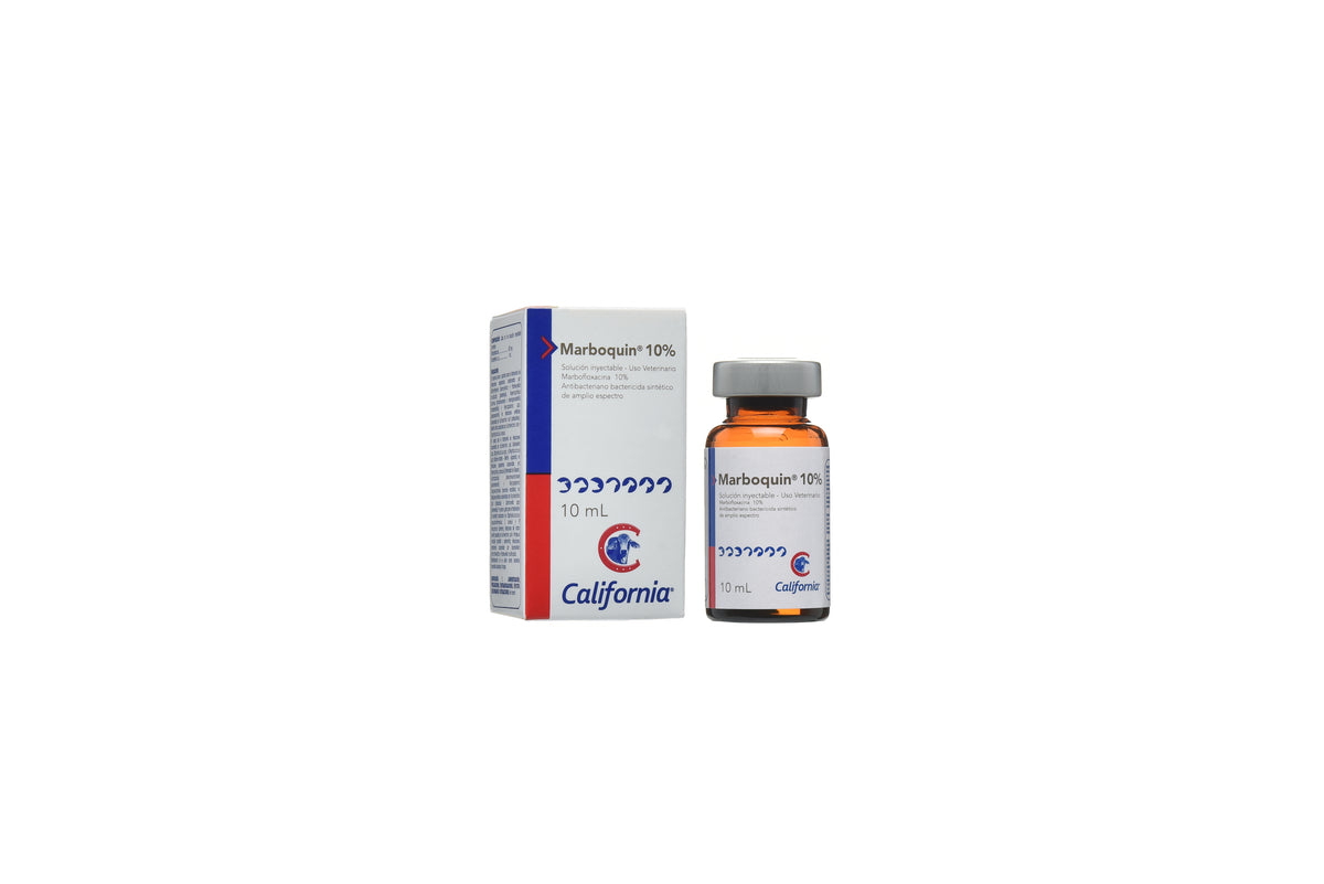 Marboquin Inyectable 10% x 10 ml Antibacteriano de Amplio Espectro