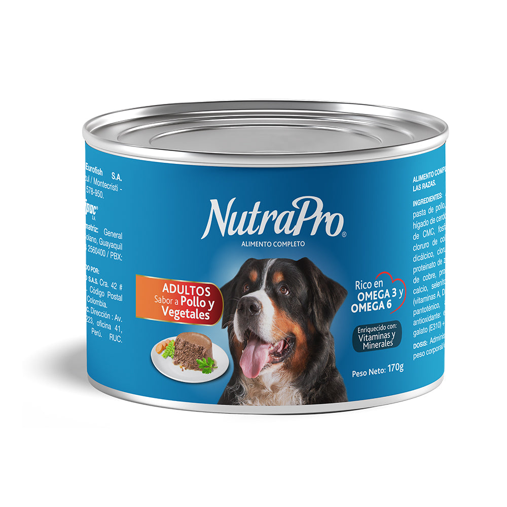 Nutrapro Perro Adulto Pollo Y Vegetales Lata 170Gr