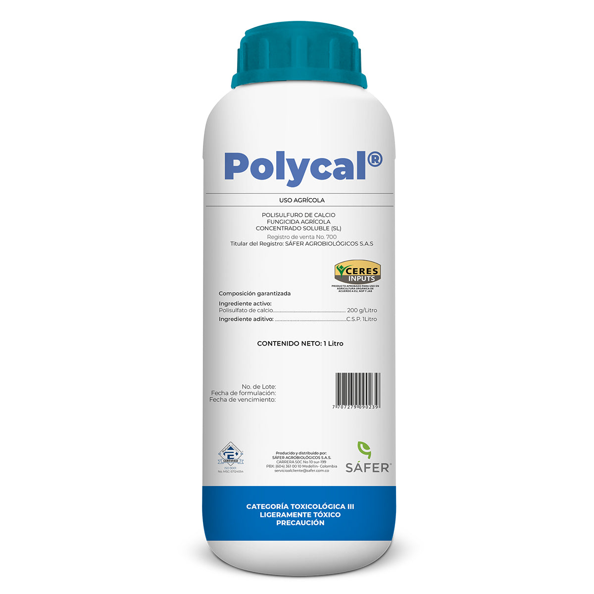 Polycal es un fungicida mineral de eficacia comprobada, ideal para integrarse en programas de rotación de fungicidas o mezclarse con productos sistémicos. Este producto está formulado con polisulfuro de calcio, ofreciendo una acción tanto preventiva como curativa contra una amplia gama de patógenos.