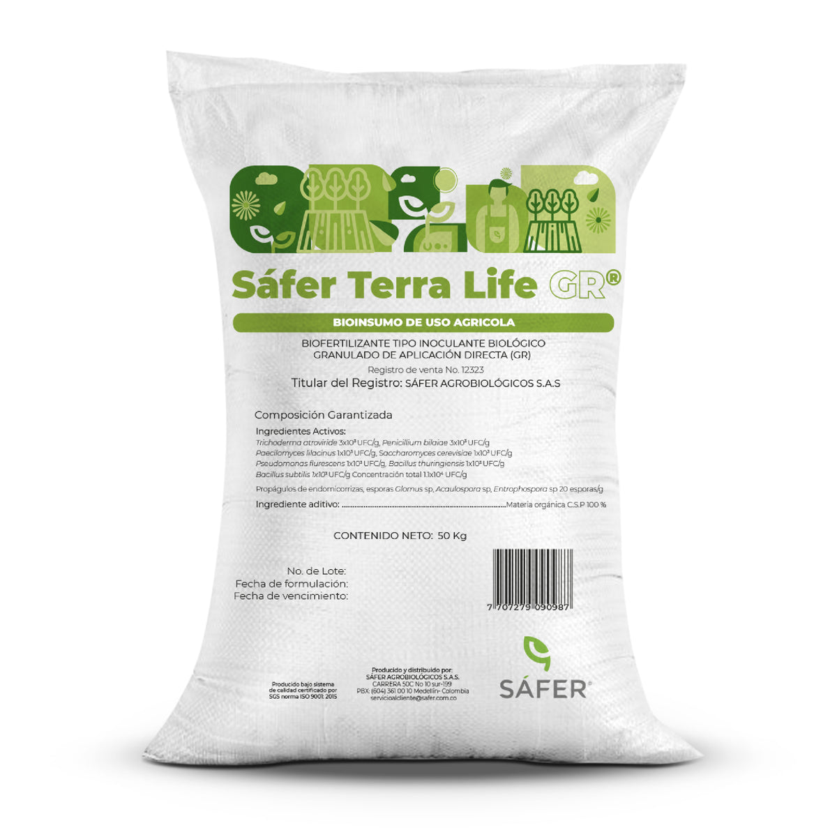 Sáfer Terra Life GR es un&nbsp; granulado de aplicación directa que potencia el crecimiento de tus plantas mediante una mezcla especializada de microorganismos. Diseñado para mejorar la ganancia en altura, longitud de raíces y biomasa, este producto ofrece una solución integral para una nutrición radicular óptima.