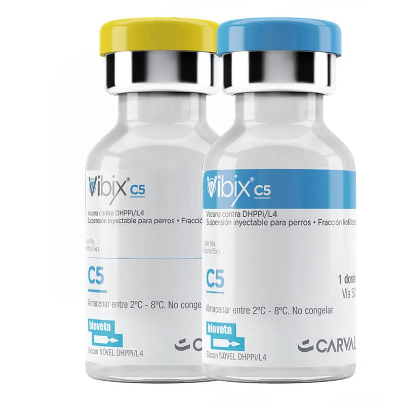 Vacuna Vibix C5 Quintuple x 1 Dosis para Cachorros Contra 5 Enfermedades