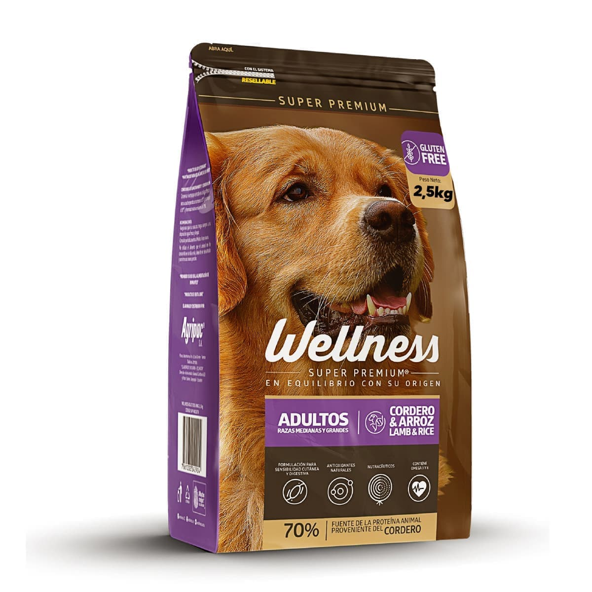 Wellness Adulto Cordero 2.5 Kg - 15 Kg