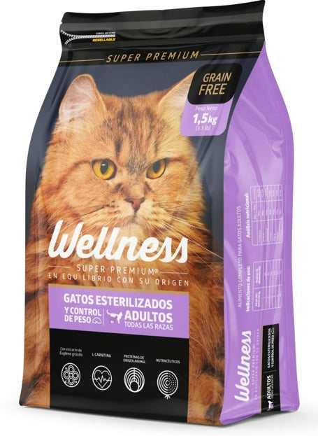 Wellness Gatos Esterilizados Y Control Peso Gato Adulto 1.5Kg