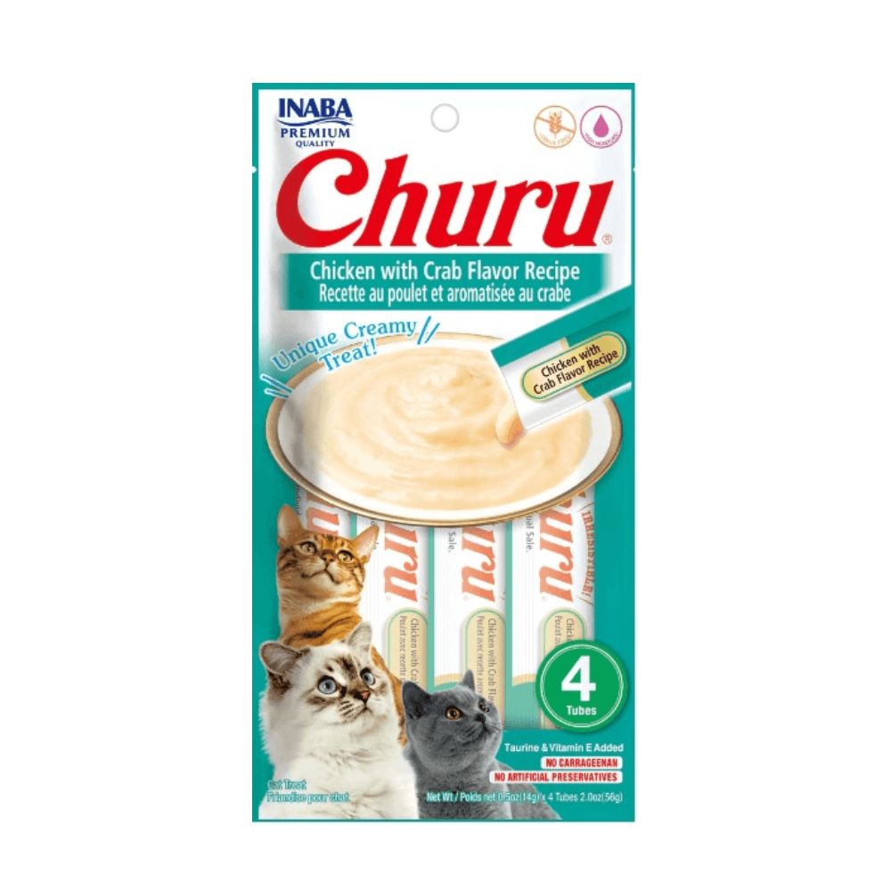 Churu Snack Gato Pollo. Cangrejo x 4 Unds 14 Gr