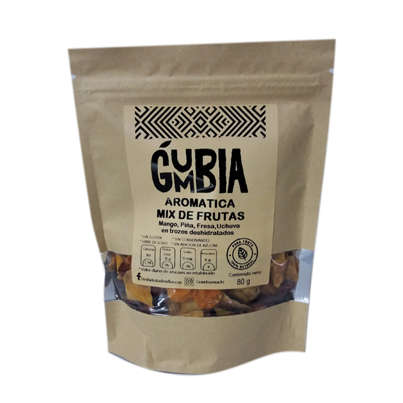 Aromática Mix De Frutas Deshidratadas Gumbia 80 Gr