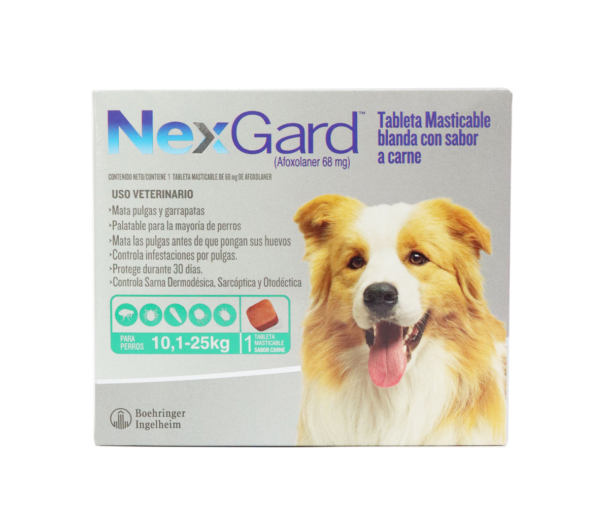 Nexgard 10-25 Kg Protección Contra Pulgas Y Garrapatas