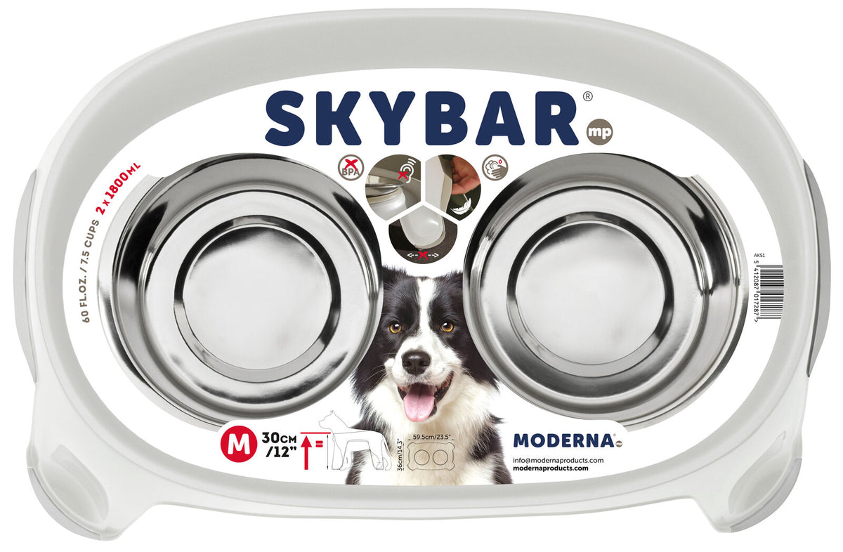 Comedero Alto Doble Skybar Mediano