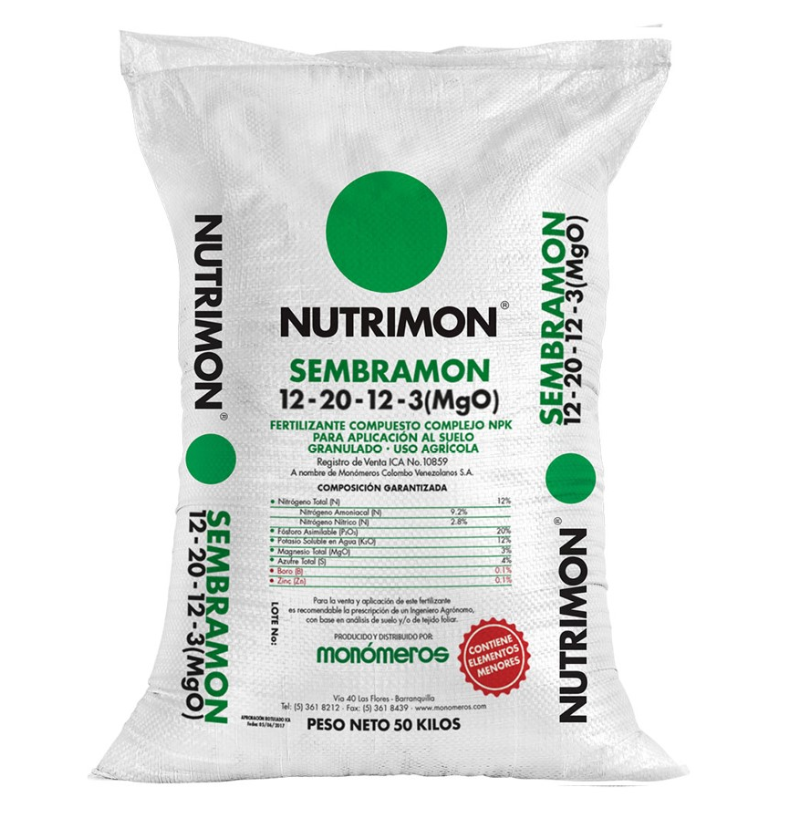 FERT 12-20-12-3-4 SEMBRAMON X 50KG|Nutrimon