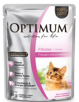 Optimum gato cachorro pouch pollo x 85 gr|MARS