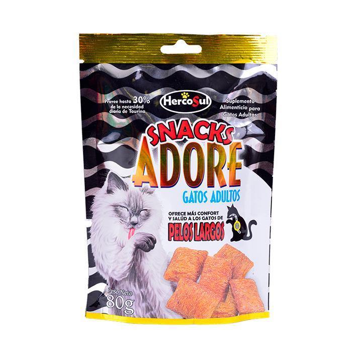 Adore Snacks gatos Pelos Largos x 80 Gr|Hercosul