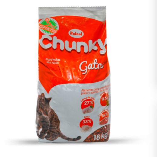 Chunky gatos x 18 kg +2 KG Gratis|Chunky